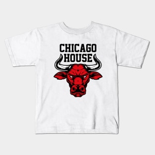 Chicago House Music Design Bulls Kids T-Shirt